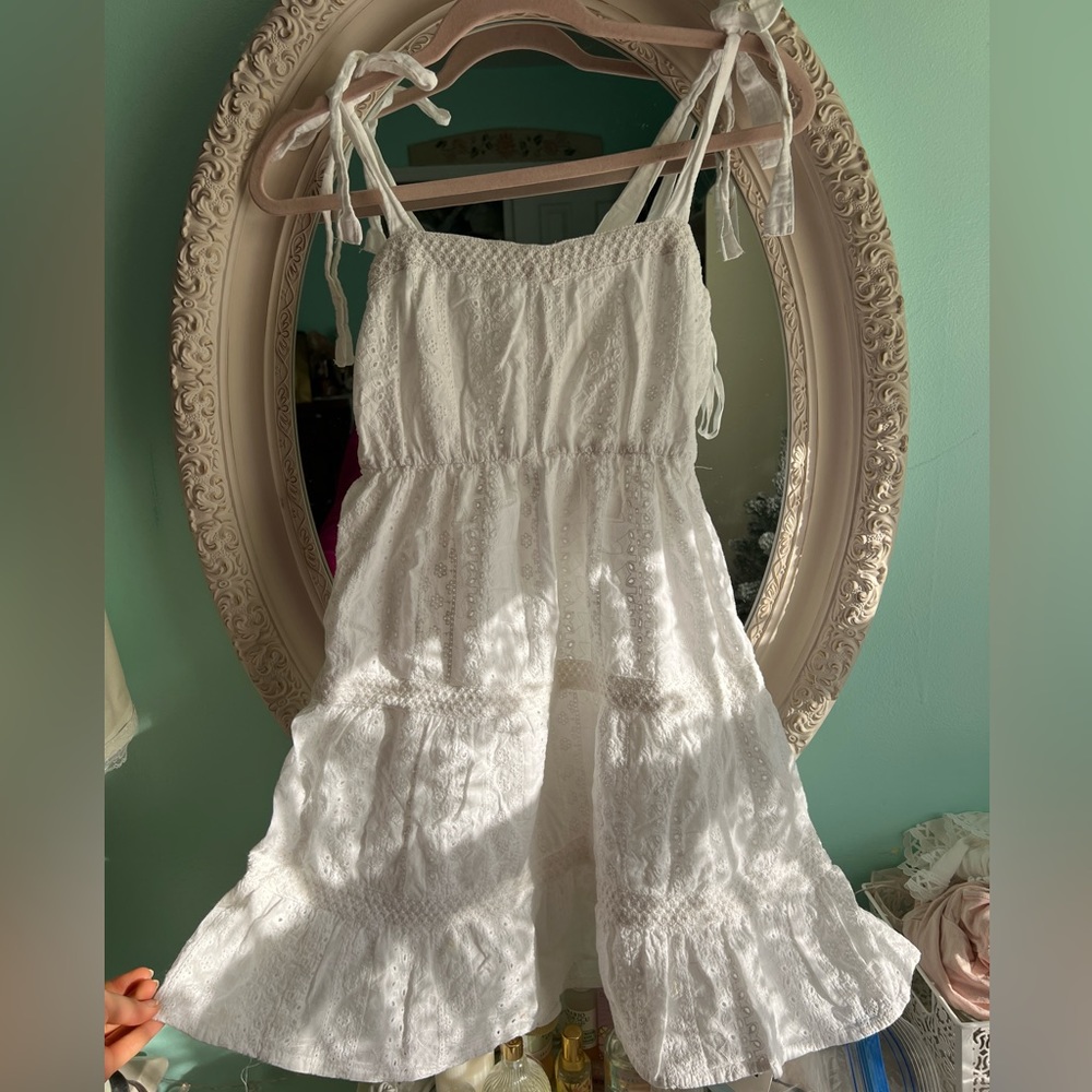 Jessica Simpson open back eyelet mini dress